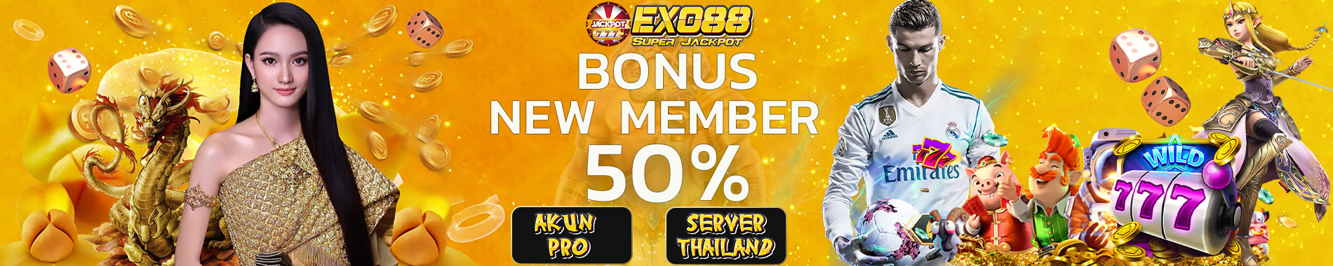 BONUS NEW MEMBER SLOT 50 %